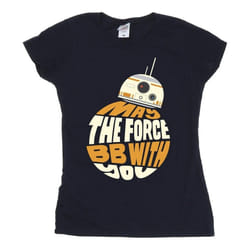 Star Wars - T-shirt MAY THE FORCE - Femme (Bleu marine)