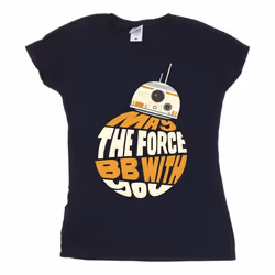 Star Wars - T-shirt MAY THE FORCE - Femme (Bleu marine)