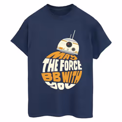 Star Wars - T-shirt MAY THE FORCE - Femme (Bleu marine)