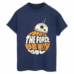 Star Wars - T-shirt MAY THE FORCE - Femme (Bleu marine)