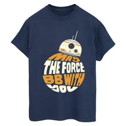 Star Wars - T-shirt MAY THE FORCE - Femme (Bleu marine)