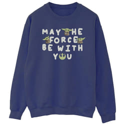 Star Wars - Sweat THE MANDALORIAN MAY THE FORCE BE WITH YOU - Homme (Bleu marine)