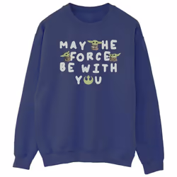 Star Wars - Sweat THE MANDALORIAN MAY THE FORCE BE WITH YOU - Homme (Bleu marine)
