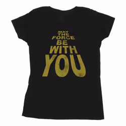 Star Wars - T-shirt MAY THE FORCE BE WITH YOU - Femme (Noir)