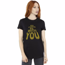 Star Wars - T-shirt MAY THE FORCE BE WITH YOU - Femme (Noir)