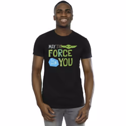 Star Wars - T-shirt THE MANDALORIAN MAY THE FORCE BE WITH YOU - Homme (Noir)