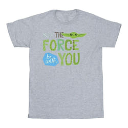 Star Wars - T-shirt THE MANDALORIAN MAY THE FORCE BE WITH YOU - Homme (Gris chiné)