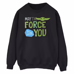 Star Wars - Sweat THE MANDALORIAN MAY THE FORCE BE WITH YOU - Homme (Noir)