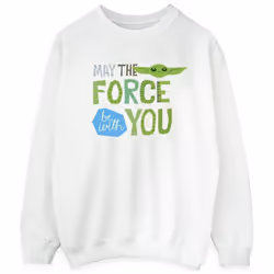 Star Wars - Sweat THE MANDALORIAN MAY THE FORCE BE WITH YOU - Homme (Blanc)