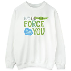 Star Wars - Sweat THE MANDALORIAN MAY THE FORCE BE WITH YOU - Homme (Blanc)