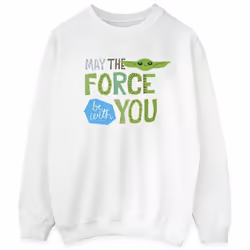 Star Wars - Sweat THE MANDALORIAN MAY THE FORCE BE WITH YOU - Homme (Blanc)