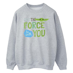 Star Wars - Sweat THE MANDALORIAN MAY THE FORCE BE WITH YOU - Homme (Gris chiné)