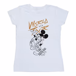 Disney - T-shirt WORLD TOUR - Femme (Blanc)
