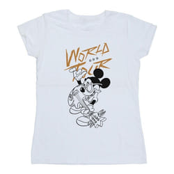 Disney - T-shirt WORLD TOUR - Femme (Blanc)