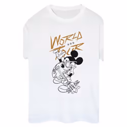 Disney - T-shirt WORLD TOUR - Femme (Blanc)