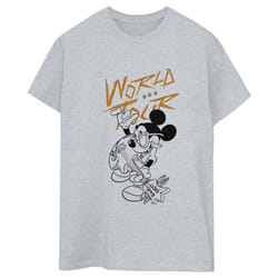 Disney - T-shirt WORLD TOUR - Femme (Gris chiné)