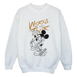 Disney - Sweat WORLD TOUR - Fille (Blanc)