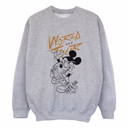 Disney - Sweat WORLD TOUR - Fille (Gris chiné)