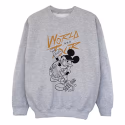 Disney - Sweat WORLD TOUR - Fille (Gris chiné)