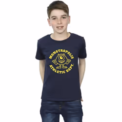 Disney - T-shirt MONSTERS UNIVERSITY MONSTROPOLIS - Garçon (Bleu marine)