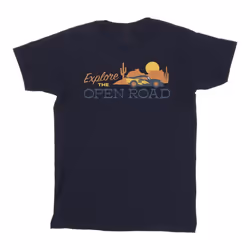 Disney - T-shirt CARS EXPLORE THE OPEN ROAD - Homme (Bleu marine)