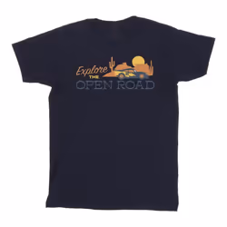 Disney - T-shirt CARS EXPLORE THE OPEN ROAD - Homme (Bleu marine)