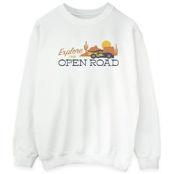 Disney - Sweat CARS EXPLORE THE OPEN ROAD - Homme (Blanc)