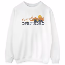 Disney - Sweat CARS EXPLORE THE OPEN ROAD - Homme (Blanc)