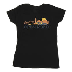Disney - T-shirt CARS EXPLORE THE OPEN ROAD - Femme (Noir)