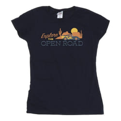 Disney - T-shirt CARS EXPLORE THE OPEN ROAD - Femme (Bleu marine)