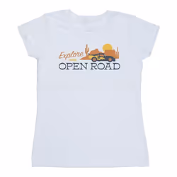 Disney - T-shirt CARS EXPLORE THE OPEN ROAD - Femme (Blanc)