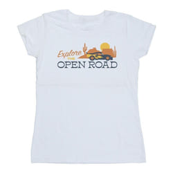 Disney - T-shirt CARS EXPLORE THE OPEN ROAD - Femme (Blanc)