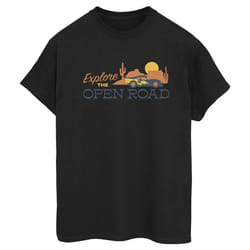 Disney - T-shirt CARS EXPLORE THE OPEN ROAD - Femme (Noir)