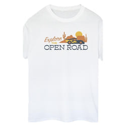 Disney - T-shirt CARS EXPLORE THE OPEN ROAD - Femme (Blanc)