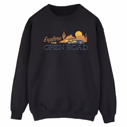 Disney - Sweat CARS EXPLORE THE OPEN ROAD - Femme (Noir)
