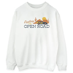 Disney - Sweat CARS EXPLORE THE OPEN ROAD - Femme (Blanc)
