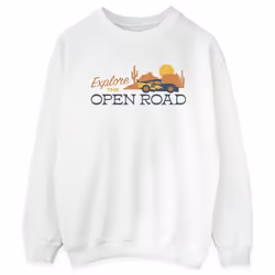 Disney - Sweat CARS EXPLORE THE OPEN ROAD - Femme (Blanc)