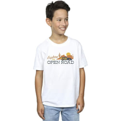 Disney - T-shirt CARS EXPLORE THE OPEN ROAD - Garçon (Blanc)