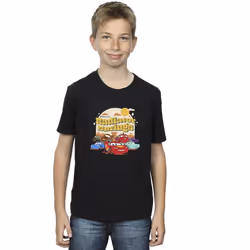 Disney - T-shirt CARS RADIATOR SPRINGS - Garçon (Noir)