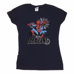 Marvel - T-shirt AMAZING - Femme (Bleu marine)
