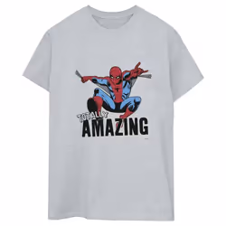 Marvel - T-shirt AMAZING - Femme (Gris chiné)