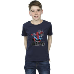 Marvel - T-shirt AMAZING - Garçon (Bleu marine)