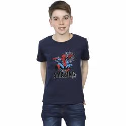 Marvel - T-shirt AMAZING - Garçon (Bleu marine)