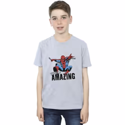 Marvel - T-shirt AMAZING - Garçon (Gris chiné)