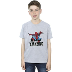 Marvel - T-shirt AMAZING - Garçon (Gris chiné)