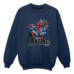Marvel - Sweat AMAZING - Garçon (Bleu marine)