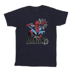 Marvel - T-shirt AMAZING - Fille (Bleu marine)