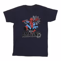 Marvel - T-shirt AMAZING - Fille (Bleu marine)