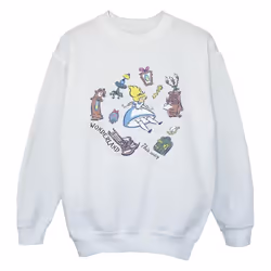 Disney - Sweat ALICE IN WONDERLAND - Fille (Blanc)