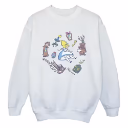 Disney - Sweat ALICE IN WONDERLAND - Fille (Blanc)